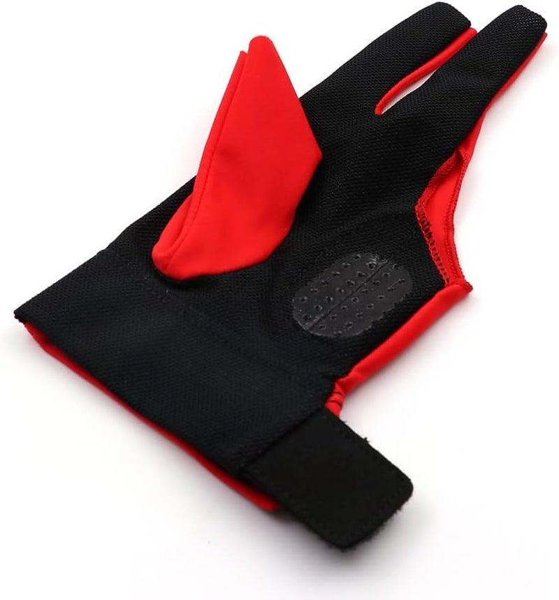 JBB Unisex Billiards Glove for Snooker & Pool, Left Hand - 1 Pc (Red) - Image 1