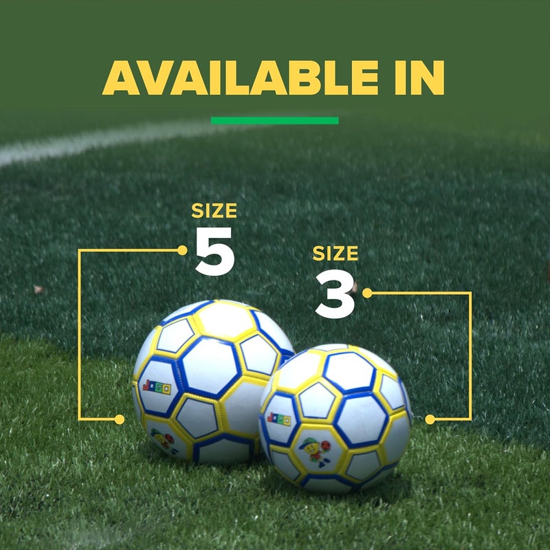 JOGO Kick Football (Size 5) | Lightweight PVC Ball for Kids & Adults | 2-Ply Durable All-Surface Construction | Safe & Non-Toxic for Training & Matches | Vibrant Design - Image 3