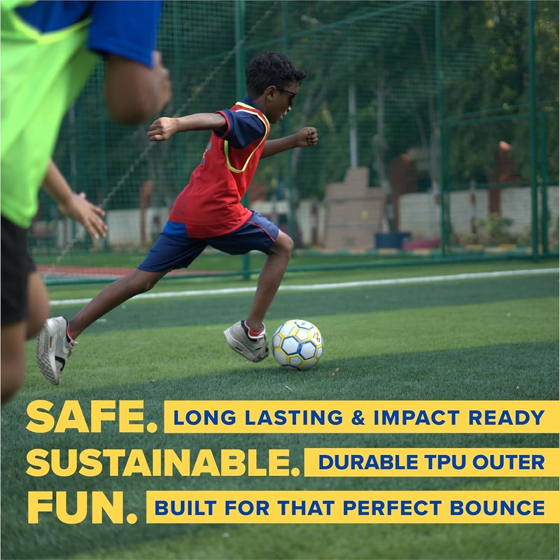 JOGO Kick Football (Size 5) | Lightweight PVC Ball for Kids & Adults | 2-Ply Durable All-Surface Construction | Safe & Non-Toxic for Training & Matches | Vibrant Design - Image 5