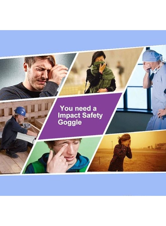 نظارات واقية مضادة للضباب – نظارات أمان كيميائية وعديمة الخدش – حماية كاملة للعين برؤية واسعة – للاستخدام في المختبر، المنزل، والعمل - Image 3