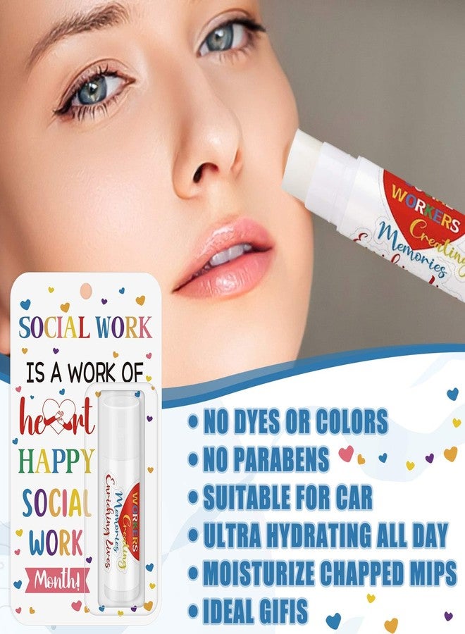 Leelosp 48 Pcs Social Worker Gifts Social Work Month Appreciation Lip Balms Moisturizing Bulk Society Worker Thank You Gifts for Women Men Volunteer Staff Team Coworker Grad Retirement Birthday - Image 3