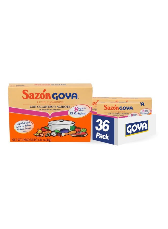Goya Foods Sazón Seasoning with Coriander & Annatto, 1.41 Ounce (Pack of 36) - Image 1