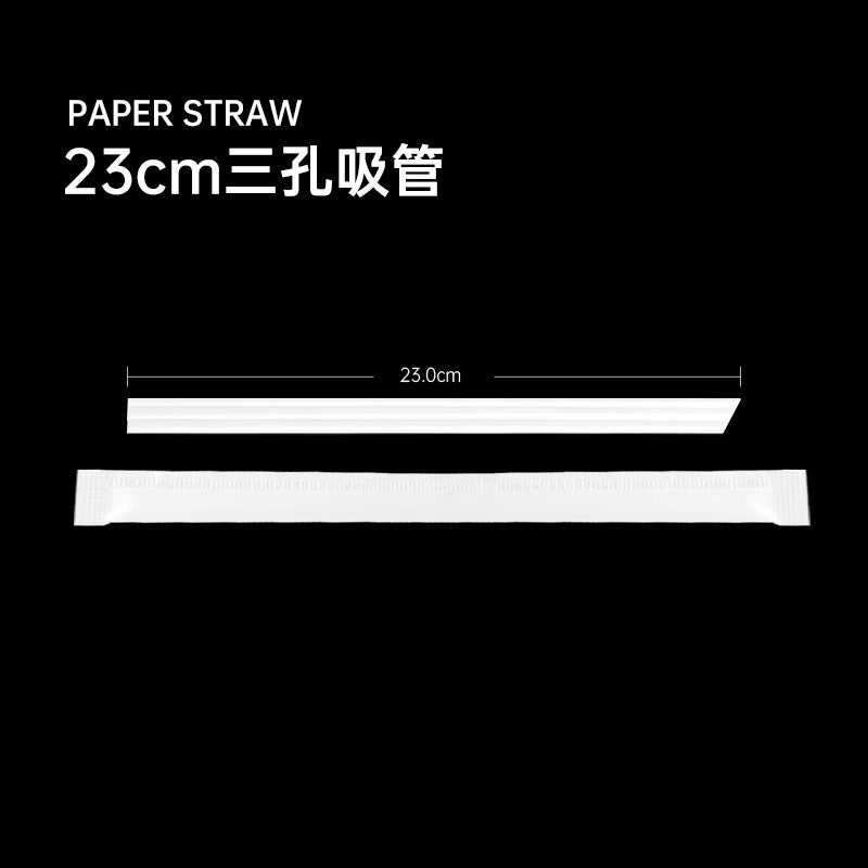 Biodegradable Three-Hole Hot Drink Coffee Straw, Pla Milk Tea Stirring Stick, Three-Layer Tube, Eco-Friendly and Biodegradable - Image 1