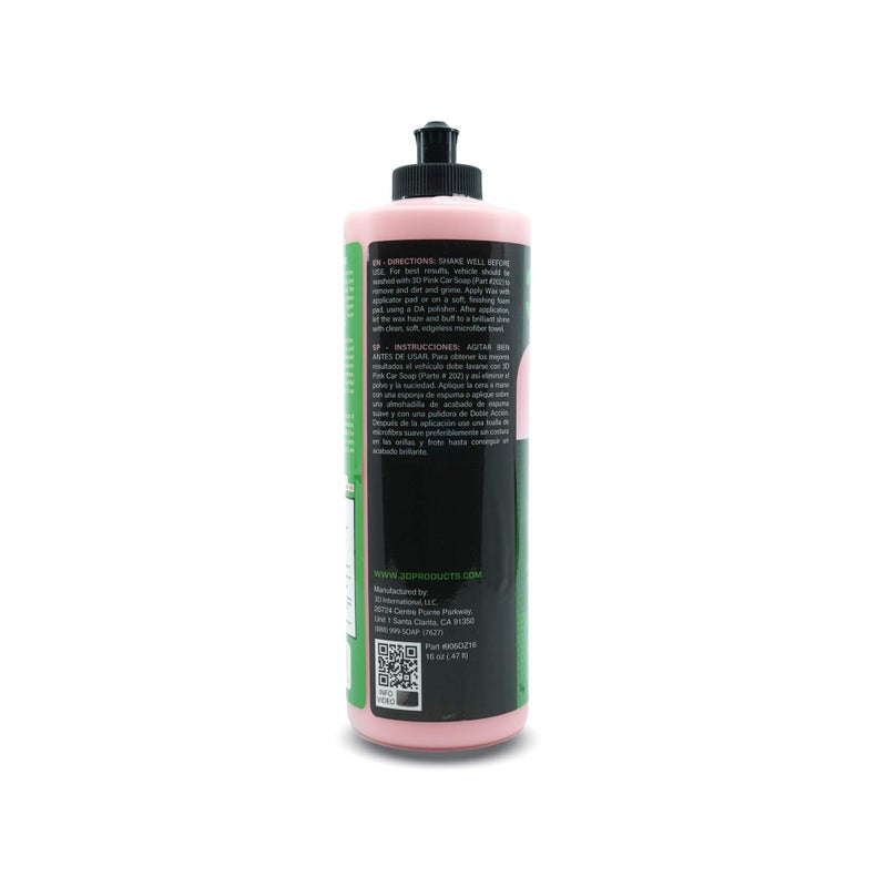 3D Cherry Wax â€“ Liquid Carnauba Show Car Wax with Synthetic Polymers | Deep Gloss Finish | Easy Wipe-Off | Slick Shine | Fast Application | Made in USA |16 oz - Image 2