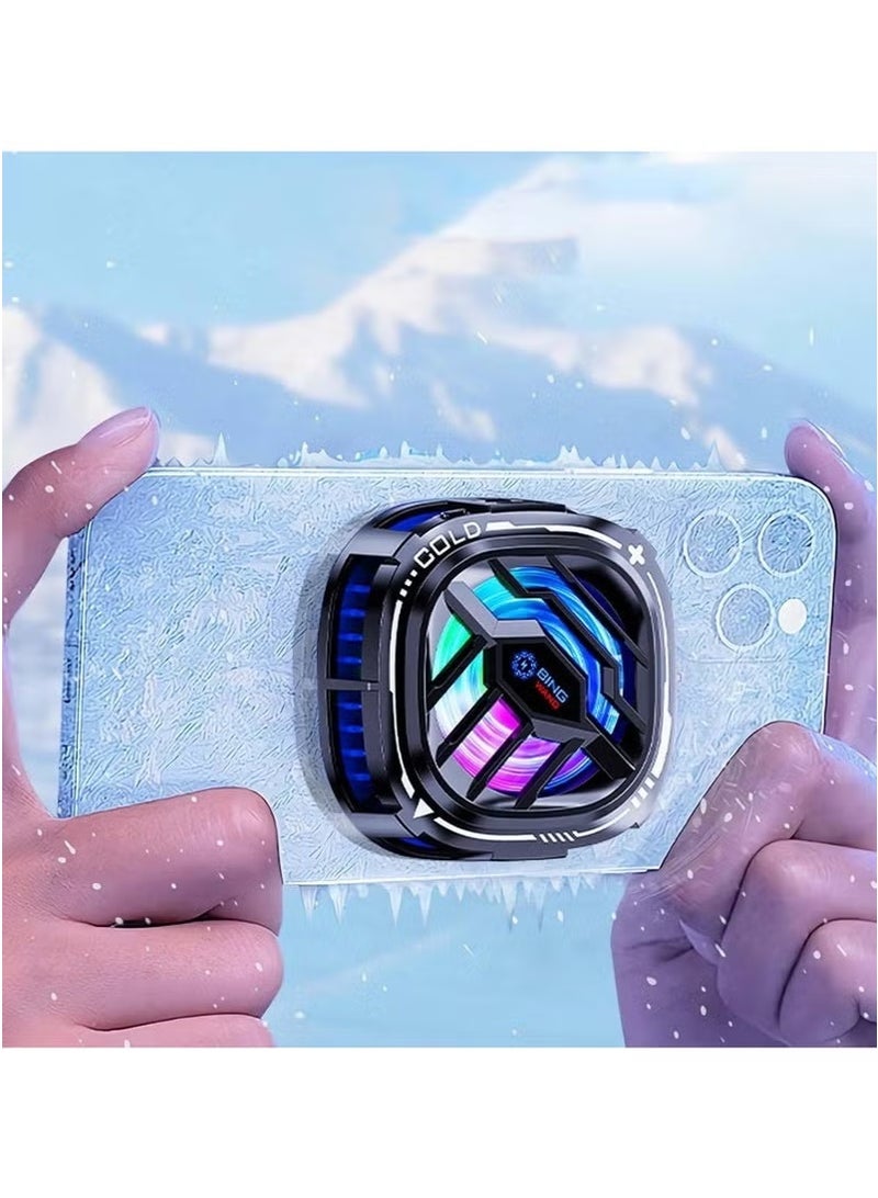 Raxoom Cell Phone Cooler | Phone Cooling Fan with Semi-Conductor Cooling Chip & RGB Lighting | Fast Cooling Technology for Gaming, Streaming, and Heavy Use | Universal Fit for Smartphones | Efficient Heat Dissipation, Portable & Lightweight - Image 1