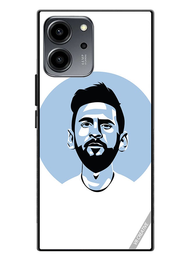 VR CREATIVE Protective Case Cover For Honor 80 SE Lionel Messi Vector Design Multicolour - Image 1