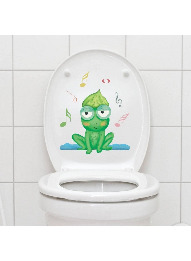 Saomour Cute Music Frog Wall Stickers, Multicolor Cartoon Stickers for Bedroom, Living Room, Kids Room, Waterproof PVC Material, Single Use - Image 1