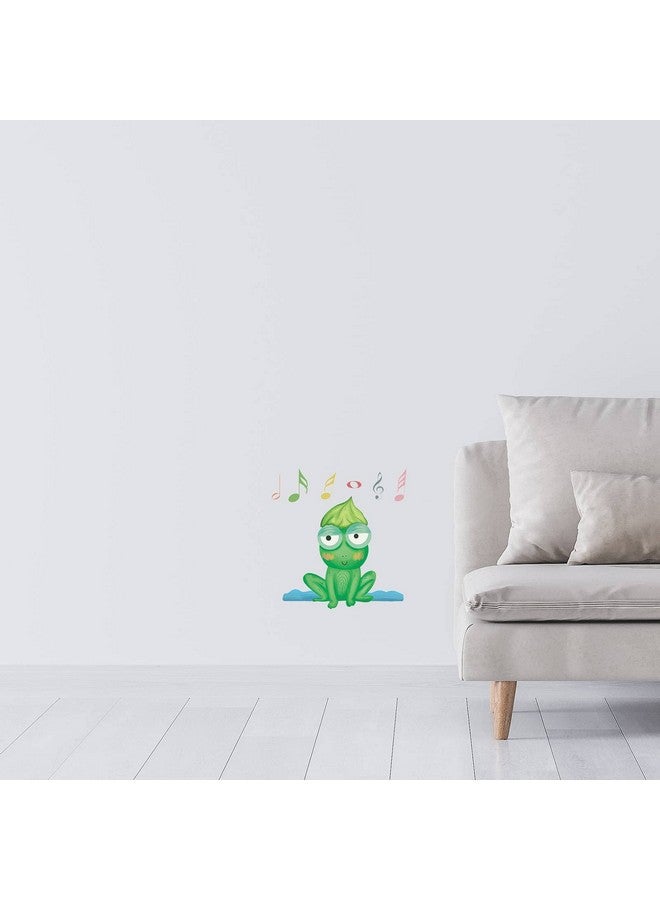 Saomour Cute Music Frog Wall Stickers, Multicolor Cartoon Stickers for Bedroom, Living Room, Kids Room, Waterproof PVC Material, Single Use - Image 5