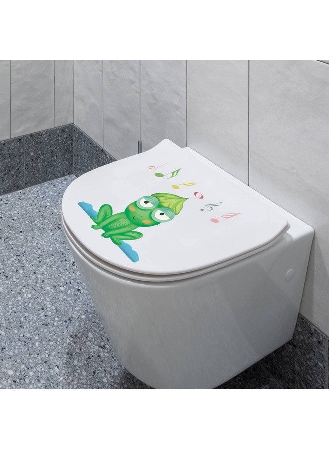Saomour Cute Music Frog Wall Stickers, Multicolor Cartoon Stickers for Bedroom, Living Room, Kids Room, Waterproof PVC Material, Single Use - Image 2
