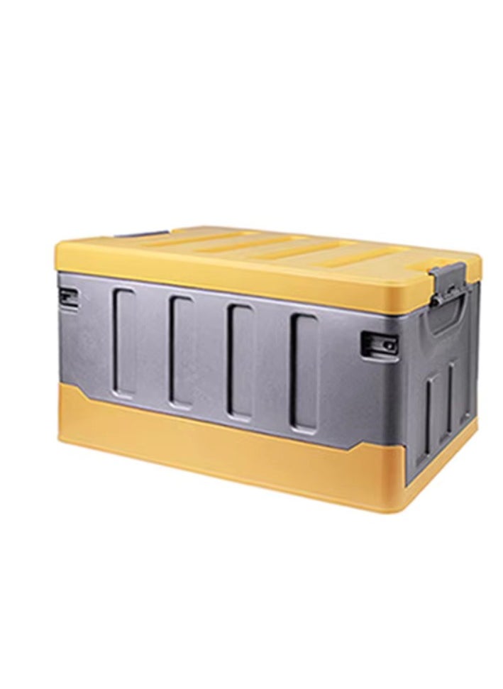 Manful Outdoor Camping Foldable Storage Box with Flat Lid 60L, Large Capacity (Yellow & Grey)  - Image 1