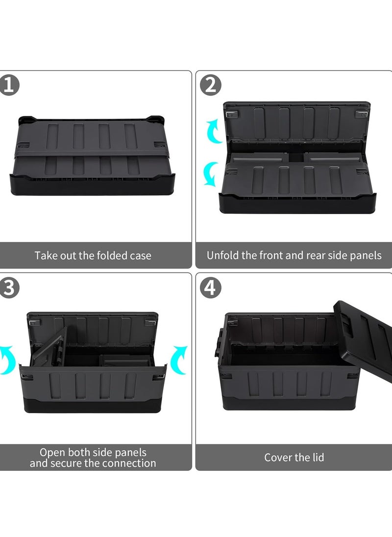 Manful Outdoor Camping Foldable Storage Box with Flat Lid 60L, Large Capacity (Yellow & Grey)  - Image 4