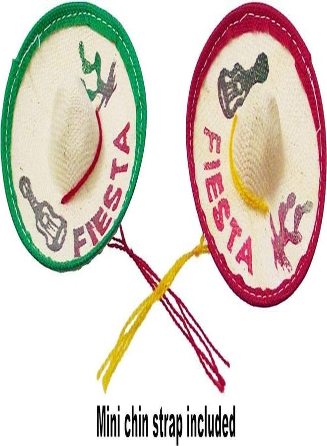 More Fiesta 24 Mini Mexican Sombrero Fiesta, 3 inches Wide Mini Hats for Cinco De Mayo Party - Image 4