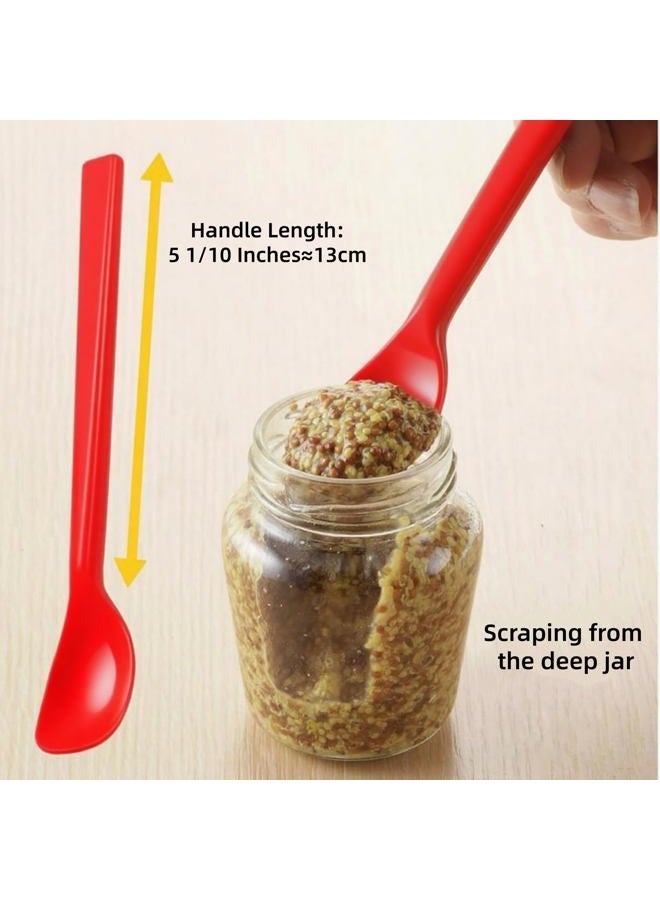 Yoku Made Small Silicone Spoon for Silent Stirring, Mini Spatula, Jar Scraper for Sauce Seasoning and Yogurt - Image 2