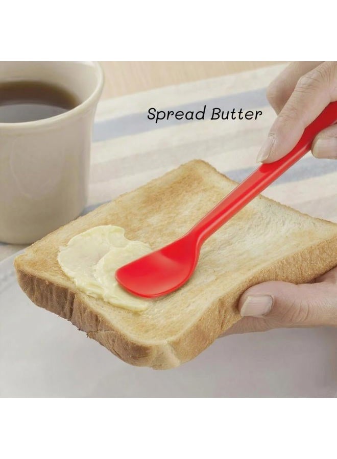 Yoku Made Small Silicone Spoon for Silent Stirring, Mini Spatula, Jar Scraper for Sauce Seasoning and Yogurt - Image 3