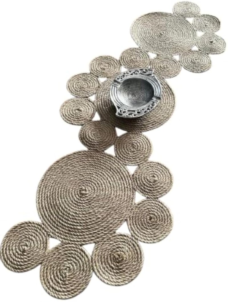 Elegant Long Handmade Woven Table Runner For Formal Dining Settings,(110Ã—35Ã—1Cm)