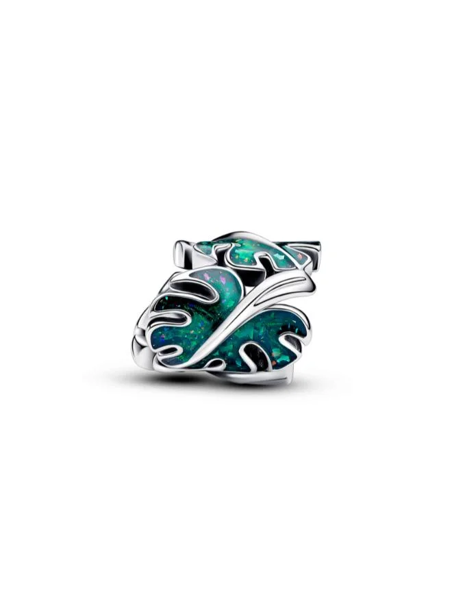 باندورا Green Monstera Leaves Charm