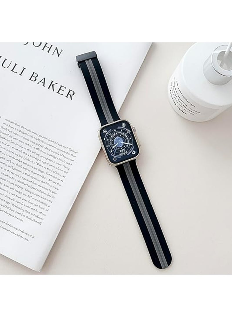 X-level 2 Pack Soft Silicone Strap for Apple Watch Series 10, Compatible with Apple Watch Ultra 2/Ultra, Series10/9/8/SE 2nd Gen/7/SE/6/5/4/3/2/1, Compatible with 49/46/45/44/42mm Band - Image 5