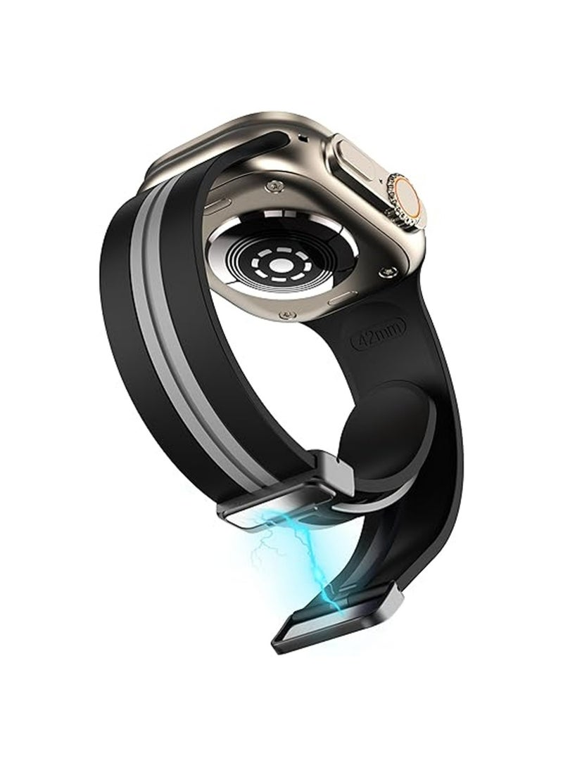 X-level 2 Pack Soft Silicone Strap for Apple Watch Series 10, Compatible with Apple Watch Ultra 2/Ultra, Series10/9/8/SE 2nd Gen/7/SE/6/5/4/3/2/1, Compatible with 49/46/45/44/42mm Band - Image 4