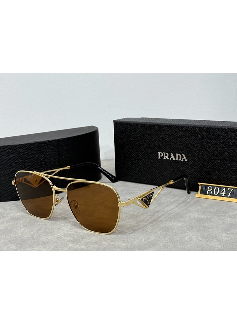Prada Linea Rossa Prada Sport PR 57YS Sunglasses,Triangle Logo Fashion Glasses,Glod Frame with Tea Lens,Unisex  - Image 1