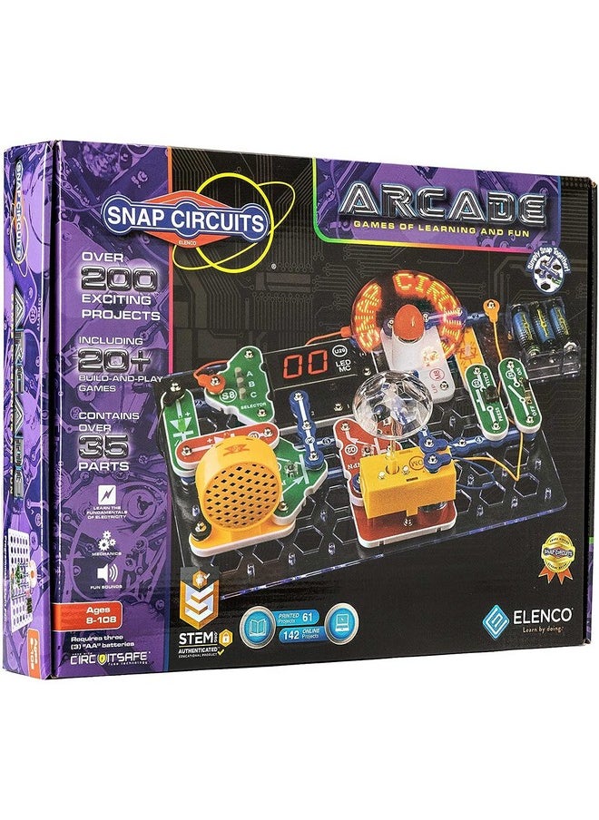 Snap Circuits Snap Circuits “Arcade”, Electronics Exploration Kit, Stem Activities for Ages 8+, Full Color Project Manual (SCA-200)  - Image 1