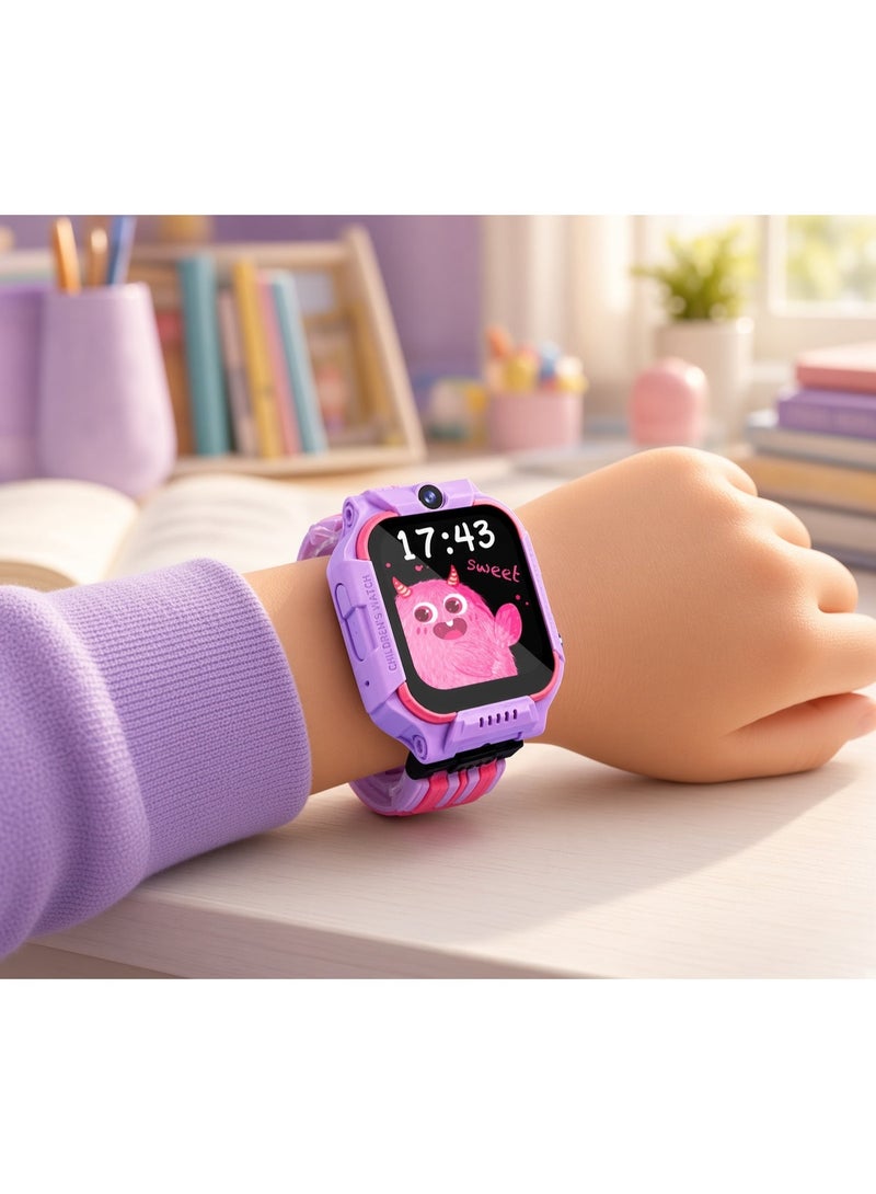 Smartbarry C006Pro Kids Smart Watch 2.01 Inch HD Touchscreen with 5G SIM Card Support, GPS Tracking, 680mAh Battery, Digital Smartwatch for Boys & Girls, Voice & Video Calling, Interactive Features, Child Safety Watch - Image 4