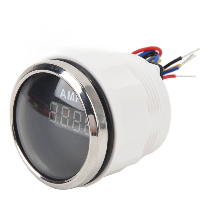Digital Ammeter 100A 52mm Black Dial Silver Bezel Accurate Current Measurement - Clear Digital Display Shock Resistant Sensor for RV Yacht Fishing Boat Dashboard Installation - Image 3