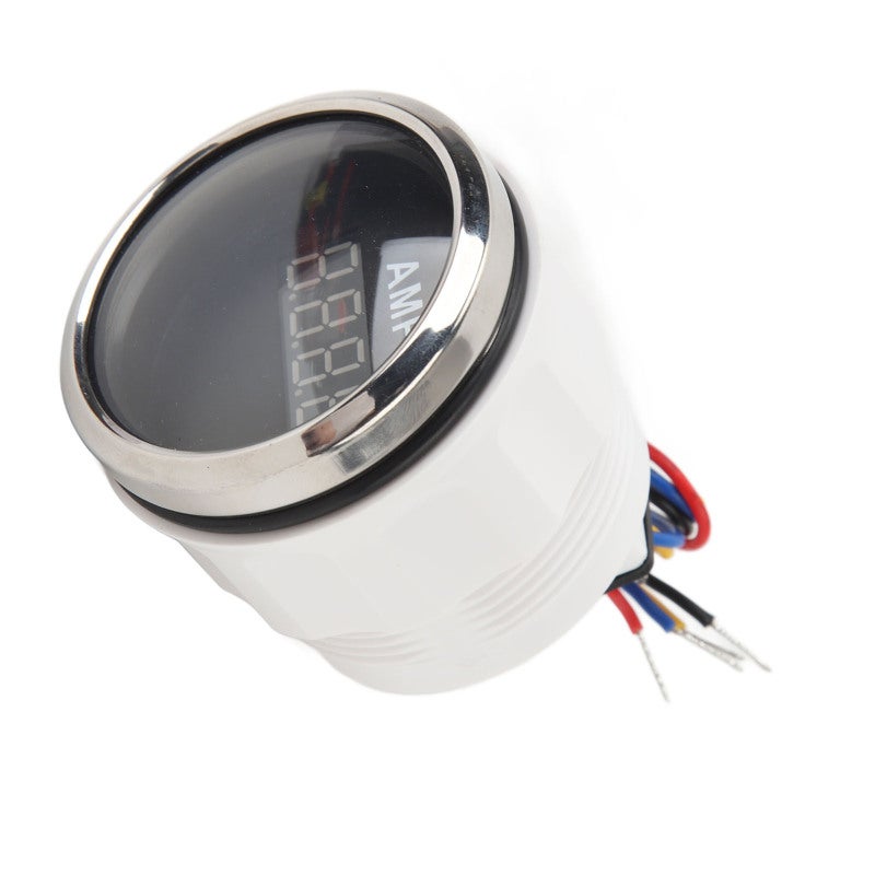 Digital Ammeter 100A 52mm Black Dial Silver Bezel Accurate Current Measurement - Clear Digital Display Shock Resistant Sensor for RV Yacht Fishing Boat Dashboard Installation - Image 2