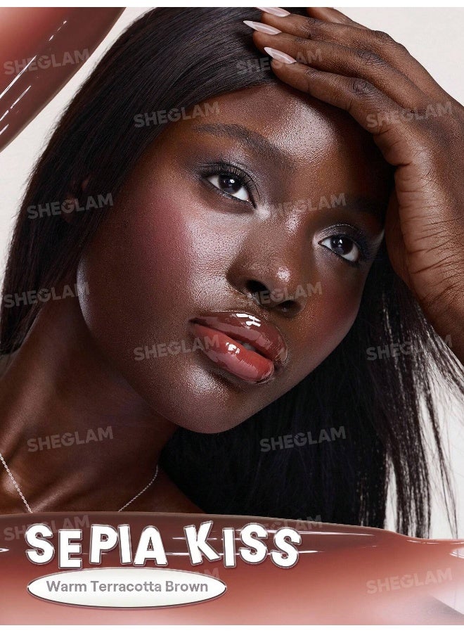 SHEGLAM Glass Lock Air Gloss- Sepia Kiss - Image 3