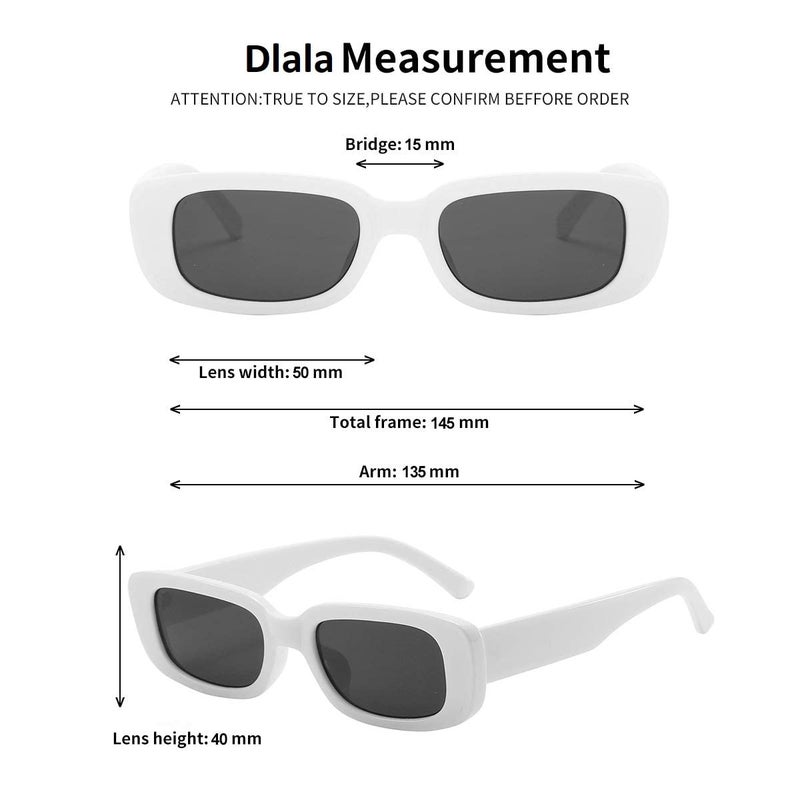 DLALA Retro Fashion Rectangle MC STAND Glasses for Men for Women Trendy Sunglasses UV 400 Protection Square Frame - Eyewear - Image 4