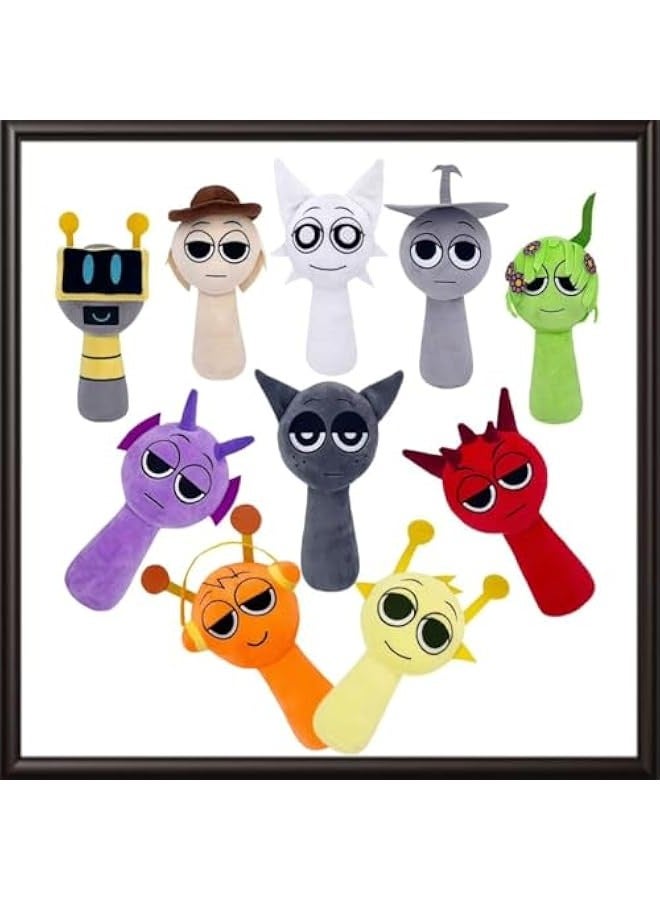 Sprunki Plush - Cartoon Games Plushies Toy,New Monster Horror Game Stuffed Figure Doll,Realistic Cute Soft Stuffed Animal Doll Pillows Game Fans Boy Girl Kids (10Pcs) - Image 1