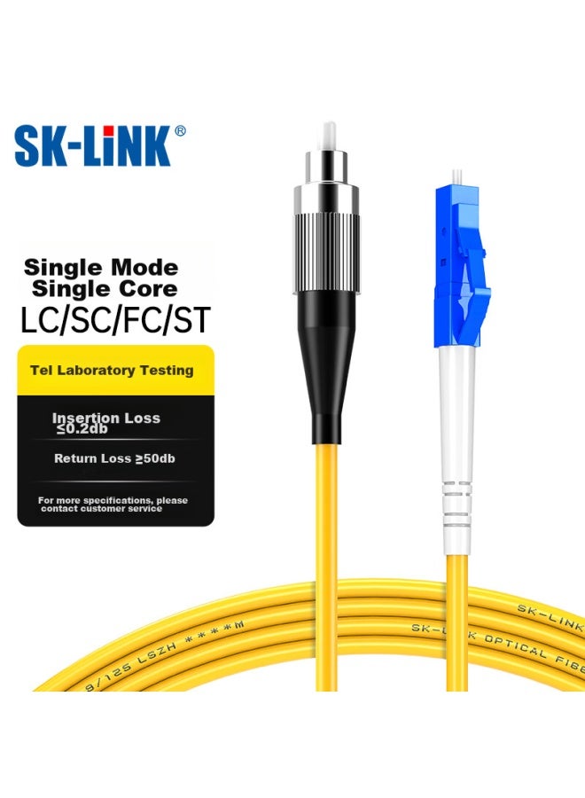 Sk-link Fiber Optic Patch Cable, Lc-fc Telecom-grade Single-mode Single-core Fc-lc Gigabit And 10 Gigabit Fiber Optic Cable, Low Zero Halogen, Sk-txsm 1 Meter - Image 1