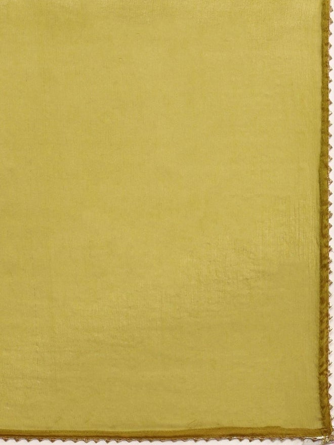 آي شين طقم كورتا نسائي أصفر بنقوش زهور مع بنطلون وشال - Image 4