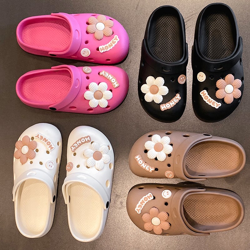 Croc Shoes Women'S Summer Internet Celebrity Trbottomy Sandals And Half Slippers Women'S Outdoor Wear Soft Bottom Beach Baotou - Image 4