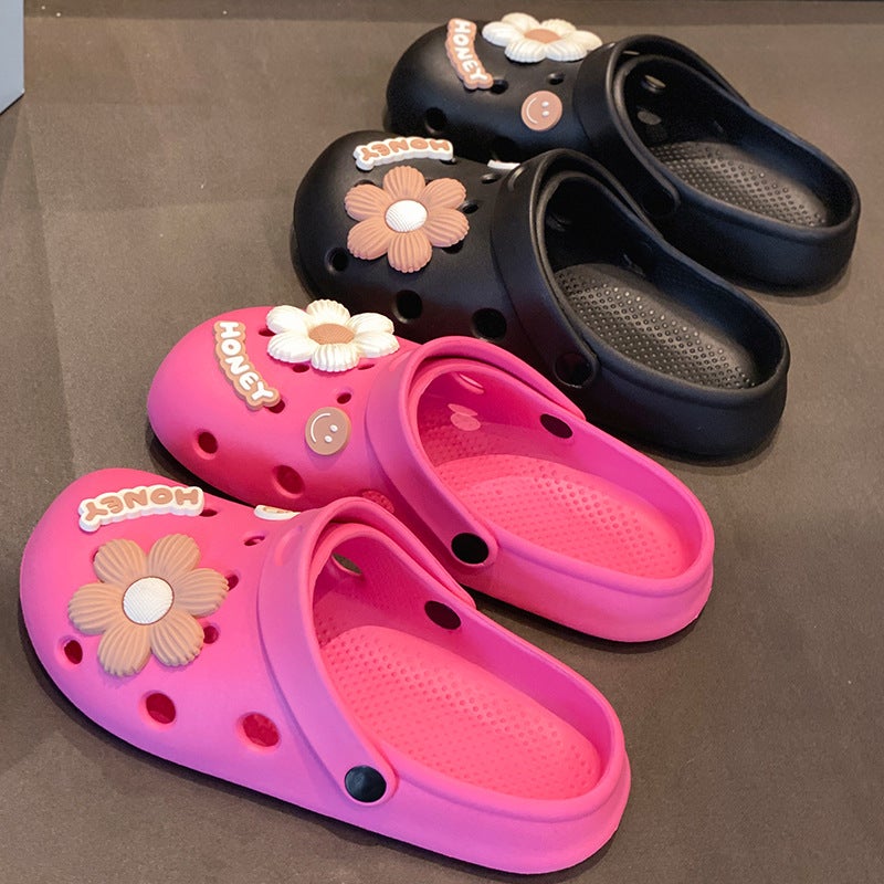 Croc Shoes Women'S Summer Internet Celebrity Trbottomy Sandals And Half Slippers Women'S Outdoor Wear Soft Bottom Beach Baotou - Image 2