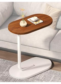 DubaiGallery Sofa Side End Table, Light Luxury Side Table Simple Corner Table Bedside Cabinet Metal Frame C Shaped Table for Sofa Bed Living Room Bedroom  - Image 2