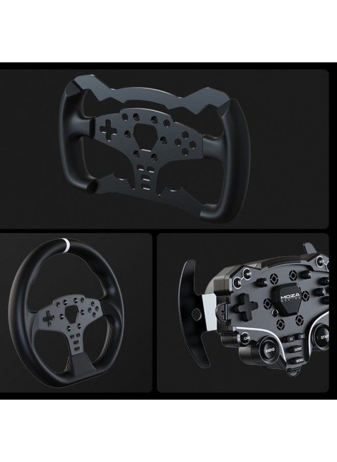 Generic MOZA Magic Claw Racing Simulator 5 Euro Card 2 Speed Game Steering Wheel Pressure Pedal Full Equipment Bracket-Product Color: R5 Base + Es Steering Wheel + Double Pedals + Desktop Bracket  - Image 5