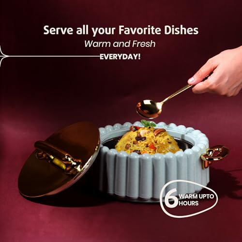 Selvel Volvo Casserole Insulated Hot Pot with Stainless Steel Inner Single| Roti Casserole | Hot Box for Kitchen | Chapati, Roti, Biryani | Keeps Food Hot & Fresh (Mint Green, 1700ml) - Image 3