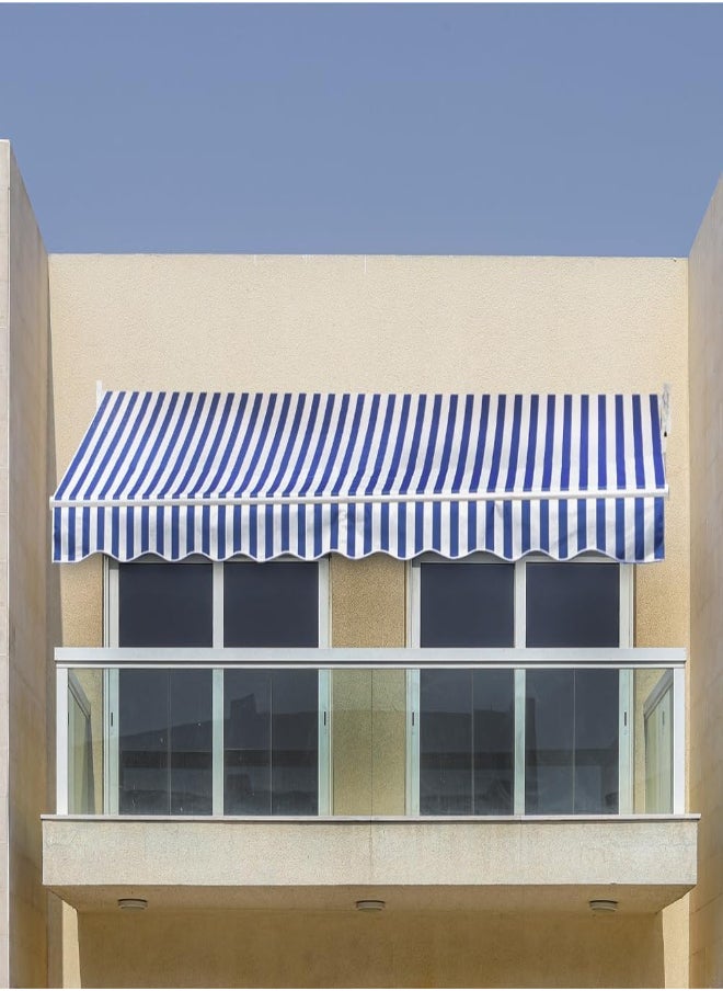 Yatai - Yatai Outdoor Sun Shade Cover Deck Window Door Canopy Shelter Foldable Awning With Manual Crank Handle Retractable Patio Awning, Uv Water-Resistant Aluminum Awnings - Image 1