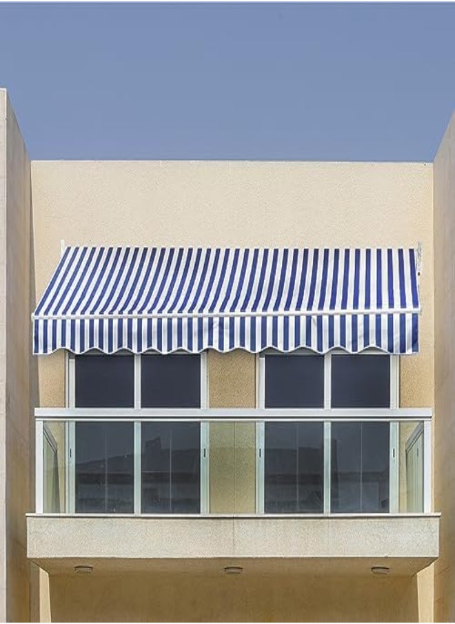 Yatai - Yatai Outdoor Sun Shade Cover Deck Window Door Canopy Shelter Foldable Awning With Manual Crank Handle Retractable Patio Awning, Uv Water-Resistant Aluminum Awnings - Image 1