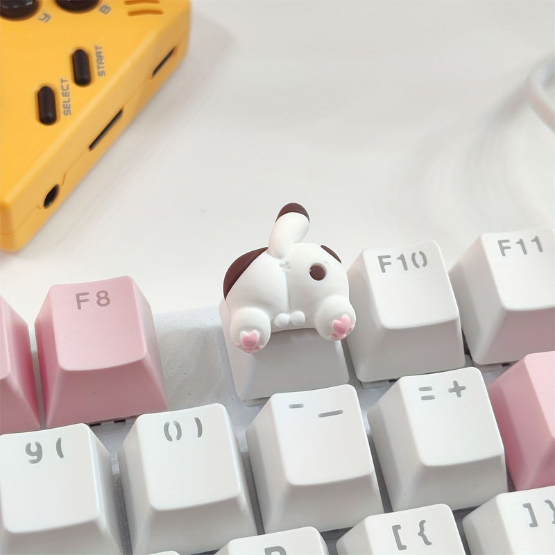 Pastoral Cat Butt Keycap For Mechanical Keyboard Cute Funny Cat Dog Egg Shape Accessory - Image 1