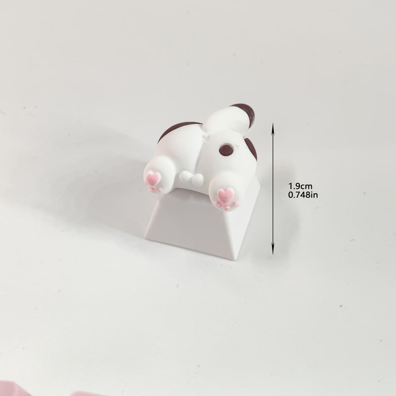 Pastoral Cat Butt Keycap For Mechanical Keyboard Cute Funny Cat Dog Egg Shape Accessory - Image 3
