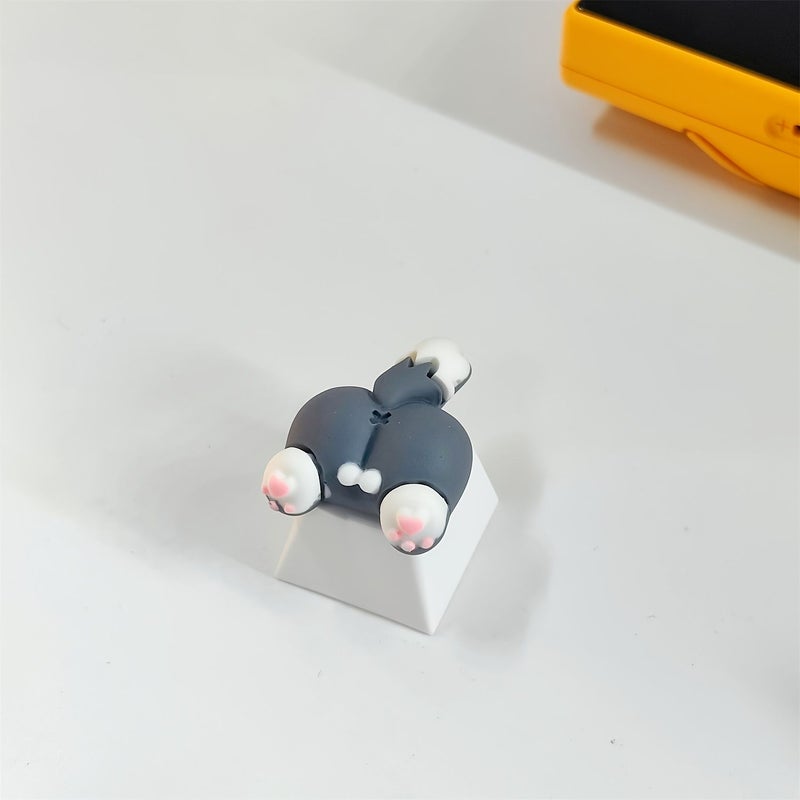 Pastoral Cat Butt Keycap For Mechanical Keyboard Cute Funny Cat Dog Egg Shape Accessory - Image 5