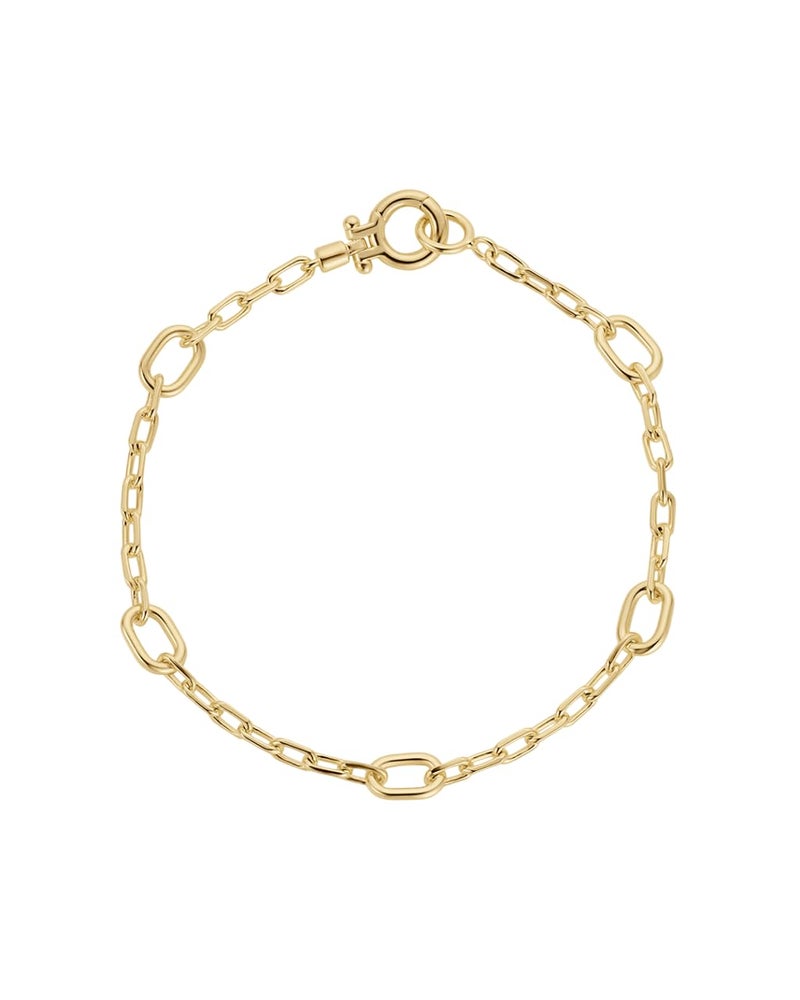 gorjana - Parker Charm Link Bracelet 7 inches - 18k Gold-Plated - Everyday Wear - Personalized Charm Addition - Versatile Accessory Piece - Hinge Closure - Image 1