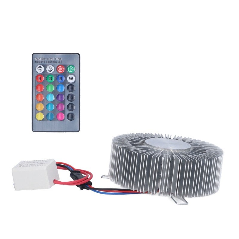 مصباح حائط RGB دوار 360 درجة من الألومنيوم مع جهاز تحكم عن بعد 24 زر  
خرز LED ممتاز مقاوم للحرارة - مصباح حائط زهرة الشمس لغرفة النوم وغرفة المعيشة والحفلات وبارات الكاريوكي والحانات - Image 4