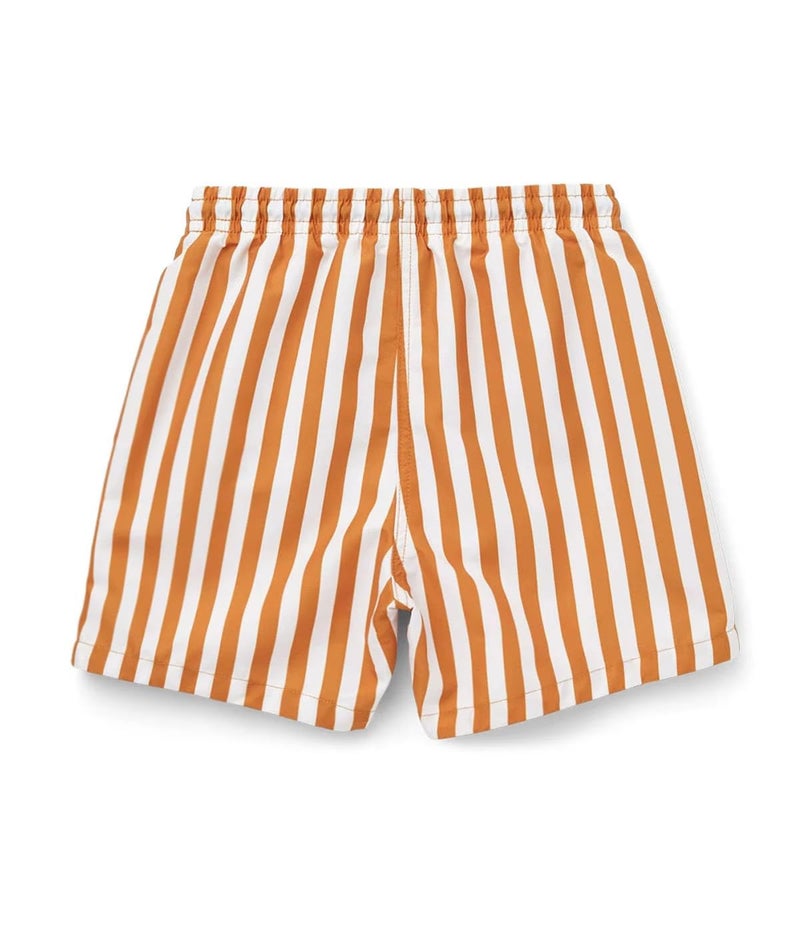 LDIOIF Boys Swim Trunks Quick Dry Swim Shorts Kids Swimsuits Orange and White Stripes Bathing Suit Swimming Trunks 9-11 Years - Image 4