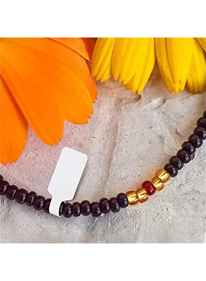Arabest 200 Pieces Blank Jewelry Price Tags Stickers White Jewelry Price Label Self Adhesive Short Dumbbell, Rectangle Barbell Label for Necklace Earring Identify  - Image 5