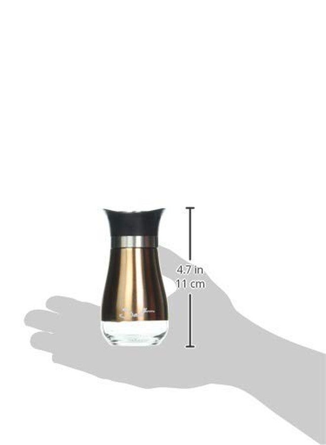 سيركل وير موزع ملح وفلفل أنيق من الزجاج من سيركلوير كافيه كونتمبو، عبوة زجاجية بقاعدة شفافة وغطاء من الفولاذ المقاوم للصدأ، مثالي لتوابل وأعشاب جبال الهيمالايا، 120 مل، نحاسي - Image 4