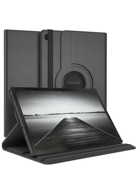 Rotating Case for Samsung Galaxy Tab A7 10.4 (2020/2022) [T500/T505/T507/T509] | 360-Degree Stand with [Auto Sleep/Wake] | Folio Leather Smart Tablet Cover (Black)