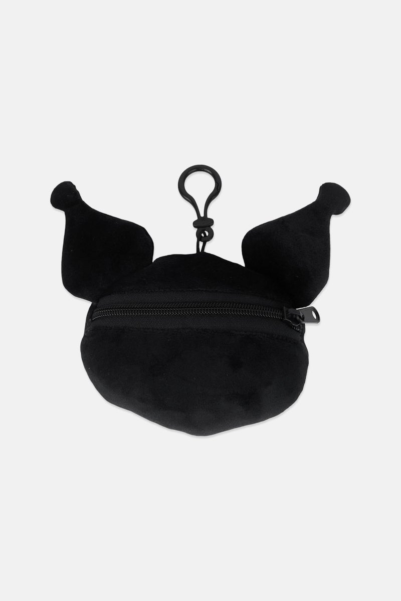 Sanrio Hello Kitty Kuromi Head Shaped Super Soft Plush Clip On Key Chain, Multicolor - Image 2