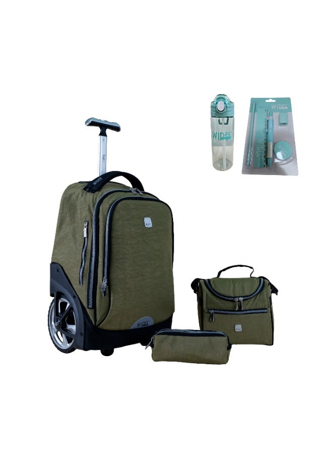 Wires WIRES Big wheels trolley 19" with lunch bag and pencil case  - Image 1
